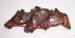 Neck and Neck Wood Race Horse Brooch