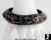 Lucite Bangle Bracelet: Leopard Light Blue Glitter Bangle