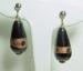 Stunning Black Art Glass Earrings