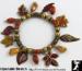 Autumn Fall Leaves Enamel Stretch Bracelet, Stretch Bracelet