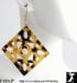 Earrings: Simulated Carved Tortoise Shell Earrings