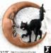 Halloween Pin: Moon Black Cat Halloween Brooch Pin