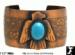 Copper Bracelet: Vintage Copper Cuff Bracelet Sim. Turquoise