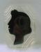 Black  Bakelite and Lucite Cameo