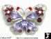 Butterfly Pin: Rhinestone Butterfly Brooch Pin Lavender S.T.