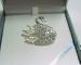 Sparkling Silver Rhinestone Swan