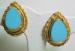 Unique Sky Blue Glass Earrings