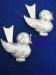 Tiny Silver Tone Bird Scatter Pins (2)
