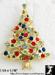 Christmas Tree Pin: Colorful Rhinestone Christmas Pin Vintag