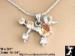 Poodle Pendant Necklace: Cubic Zirconia Poodle Necklace