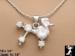 Poodle Pendant Necklace: Cubic Zirconia Poodle Necklace CZ