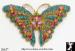 Butterfly Pin - Rhinestone Butterfly Brooch Pinks Turquoise