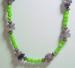 Lime Green and Amethyst Beaded Necklace