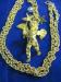 Signed Kirks Folly Big Angel Gold Tone Pendant/Necklace