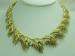 Signed Vintage Classic Lisner Gold Tone Leaf Necklace