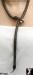 Snake Necklace: Long Mesh Rhinestone Snake Necklace Bronze