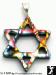 Star of David: Dichroic Glass Star of David Pendant Golds