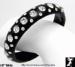 Black Plastic Rhinestone Bangle Bracelet: Bangle Bracelet