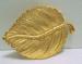 Simple Classic Golden Leaf Brooch Signed