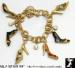 Charm Bracelet: Miniature Shoe Charm Bracelet, Shoe Jewelry