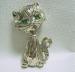 Silvertone Kitty With Green Eyes