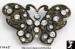 Butterfly Pin: Darkened Brass AB Rhinestone Butterfly Brooch