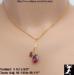 CZ Cubic Zirconia Pendant Necklace: Ruby Red CZ Necklace