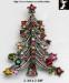 Christmas Tree Pin: Festive Rhinestone Christmas Tree Pin
