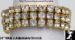 Stretch Ring: Rhinestone Stretch Ring 3 Row Gold Tone