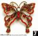 Butterfly Pin: Art Nouveau Look Butterfly Brooch Rhinestone