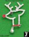 Christmas Reindeer Pin: Christmas Rudolph Jingle Bell Pin
