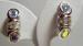 Mod Aurora Borealis Rhinestone Earrings