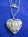 Silver Tone Fine Filigree Heart Pendant/Necklace