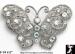 Butterfly Pin: AB Rhinestone Filigree Butterfly Brooch Pin