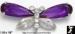 Butterfly Pin: Purple Rhinestone Butterfly Pin Brooch