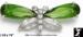Butterfly Pin: Rhinestone Butterfly Pin Brooch Green & Clear