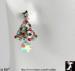 Christmas Tree Earrings: Rhinestone Christmas Earrings