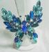 Beautiful Large Blue Rhinestone Butterfly