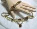 Vintage Amber and Jonquil Rhinestone Necklace Set