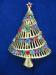 Signed JJ Rhinestone Christmas Tree Brooch/Pin