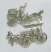 Pair of Vintage Horse and Buggy Pins
