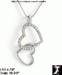 Heart Necklace: Floating Connected Hearts Pendant Necklace