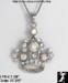 Crown Necklace: AB Rhinestone Crown Pendant Necklace