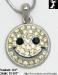 Smiley Face Pendant Necklace: Rhinestone Smiley Face Jewelry