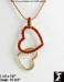 Heart Necklace: Valentine Connected Hearts Pendant Necklace
