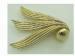 Modern Style Classy Signed Gold Tone Brooch/Pin