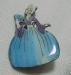 Dainty Enamel Colonial Dame Pin