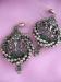 Pretty Pewter Style Open Work & Beaded Pierced Earrings