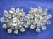 Vintage Clear Sparkling Rhinestone Layered Earrings