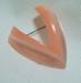 Lucite Pink Moonglow V For Victory Brooch